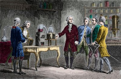 Antoine Laurent Lavoisier (1743-1894) exécute la décomposition de l