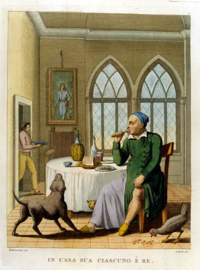 « Chez soi, chacun est roi. » Illustration d
