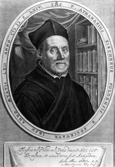 Athanasius Kircher (1601 - 1680), jésuite, orientaliste et érudit allemand - Gravure sd 18ème siècle - Unknown artist