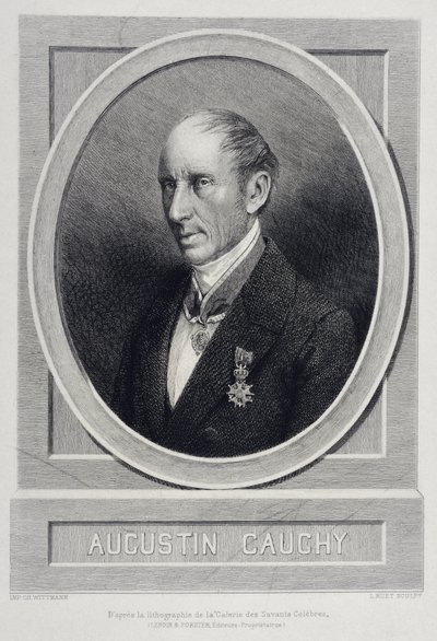 Augustin Louis Cauchy 1789-1857 mathématicien anglais - gravure - Unknown artist