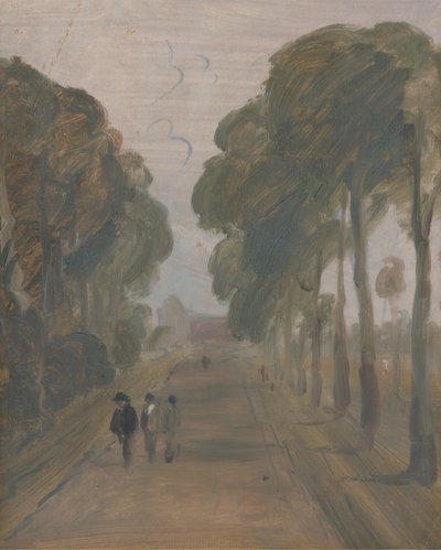 Avenue avec des figures - Unknown artist