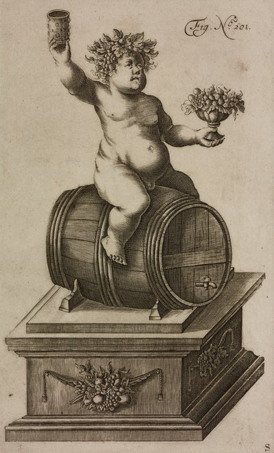Bacchus sur un tonneau, mannequin pour lancer un feu d