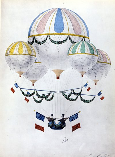 Flottille de ballons par Eugène Godard (1827 - 1890) - Unknown artist