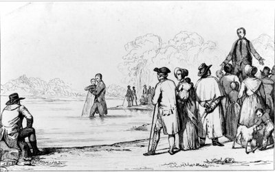 Baptême des anabaptistes par immersion totale dans l