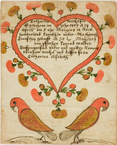 Certificat de baptême de Catharina Wentzelsin - Unknown artist