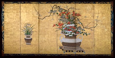 Paniers avec fleurs des quatre saisons - Unknown artist