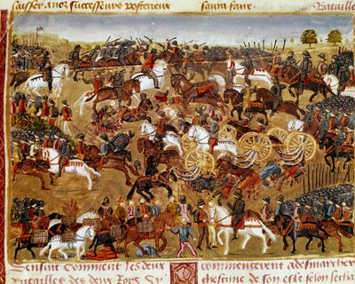 Scène de bataille Miniature du « Livre des Faits d