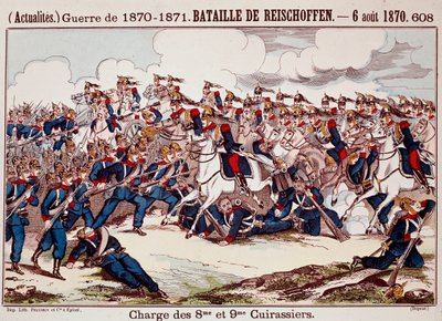 Bataille de Wörth, le 6 août 1870 au début de la guerre franco-prussienne (Gravure) - Unknown artist