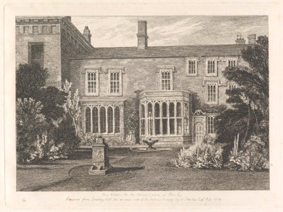 Fenêtres en baie dans le jardin fleuri à Farnley - Unknown artist