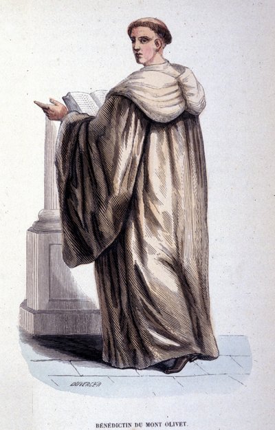 Bénédictin du Mont Olivet. Gravure d