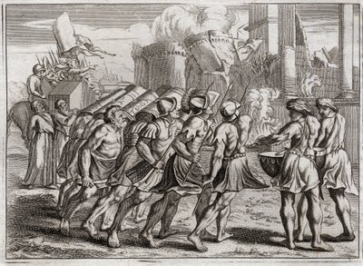 Bible de Royaumont, Ancien Testament : Prise de Jéricho. Illustration de 1811. - Unknown artist