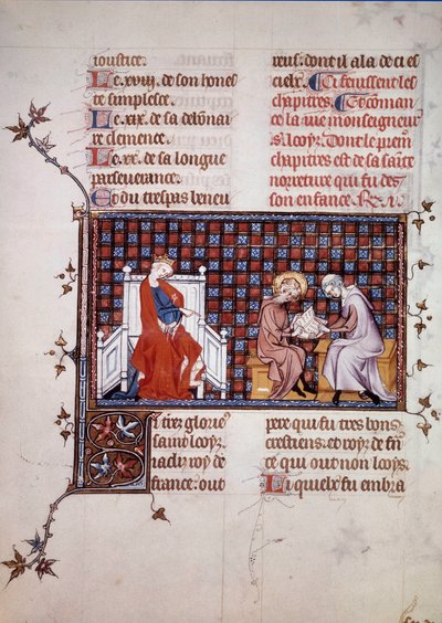 Blanche de Castille, reine de France (1188-1252), dirigeant l