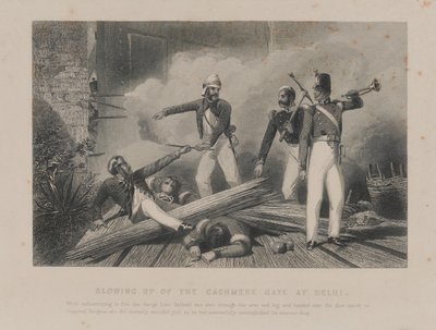 Explosion de la porte du Cachemire à Delhi, mutinerie indienne - Unknown artist