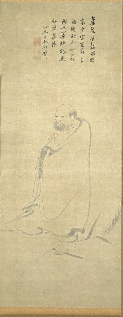 Bodhidharma traversant le Yangzi sur un roseau - Unknown artist