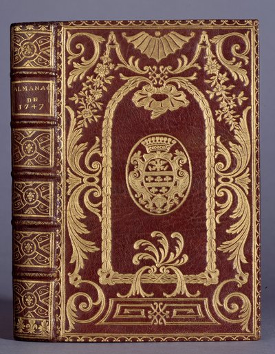 Couverture de livre, reliure avec ornements variés aux armes de la famille Cotte d