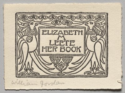 Ex-libris : Elizabeth M. Leete - Unknown artist