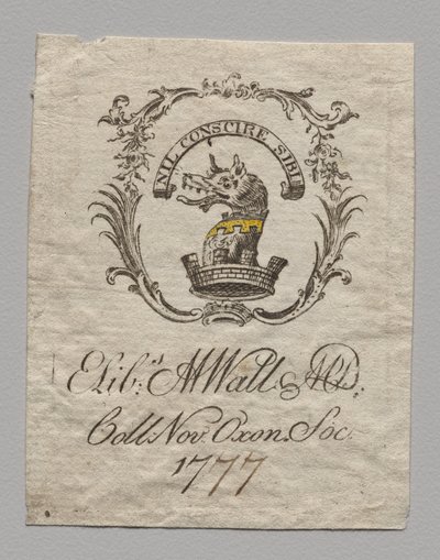 Ex-libris : Elizabeth M. Watt, M.D. - Unknown artist