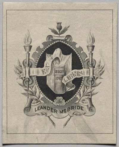 Ex-libris : Leander McBride - Unknown artist