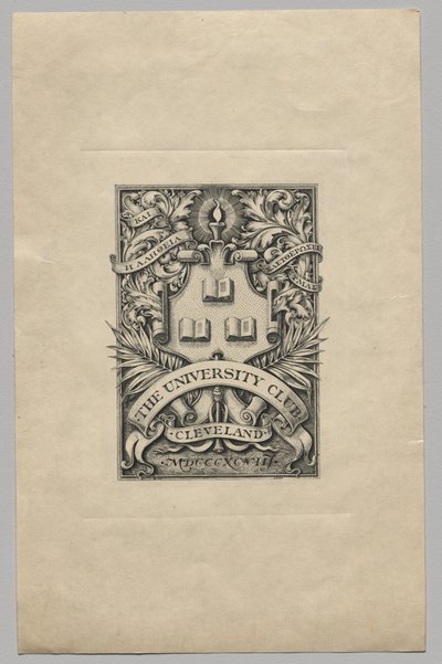 Ex-libris : The University Club, Cleveland - Unknown artist