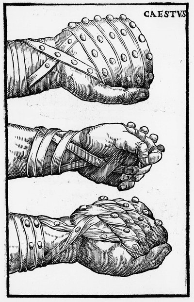 Gants de boxe - dans « Hieronymi Mercurialis de Arte Gymnastica », édition de Venise - Unknown artist