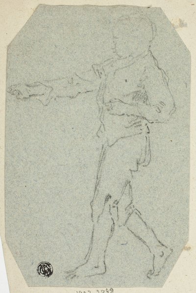 Garçon marchant de profil - Unknown artist