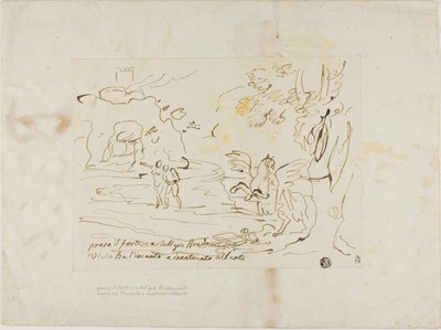 Bradamante ensorcelle et enchaîne Atlanta près de la forteresse - Unknown artist