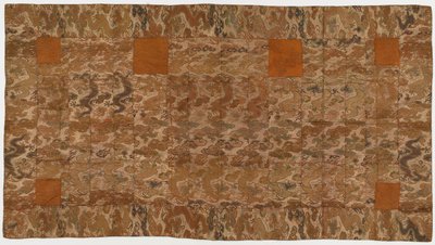 Brocade, soie. Robe de moine bouddhiste, patchée; kesa - Unknown artist