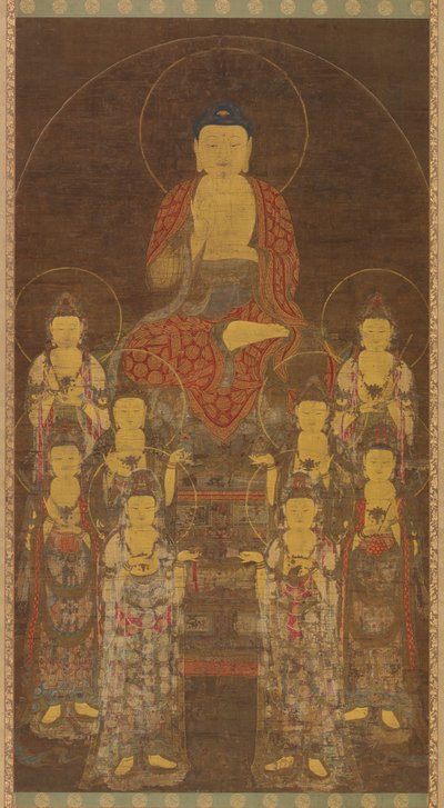 Bouddha Amitabha (Amita) et les huit grands bodhisattvas - Unknown artist