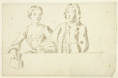 Couple en buste - Unknown artist