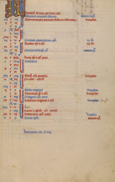 Page du calendrier - Unknown artist