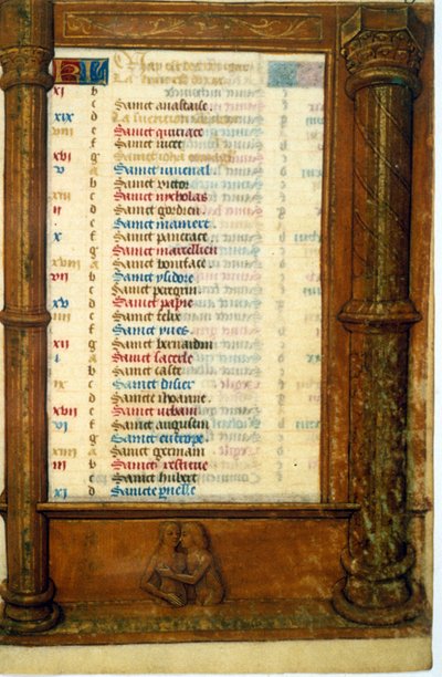 Calendrier et signe des Gémeaux - Miniature, Moyen Âge (ref. 135, 003r) : Demander l