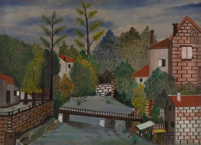 Canal et maisons - Unknown artist