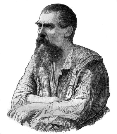 Portrait de Richard Burton, explorateur britannique, écrivain, soldat et diplomate - gravure dans «Histoire pittoresque des grands voyages au XIXe siècle». 1877 - Unknown artist