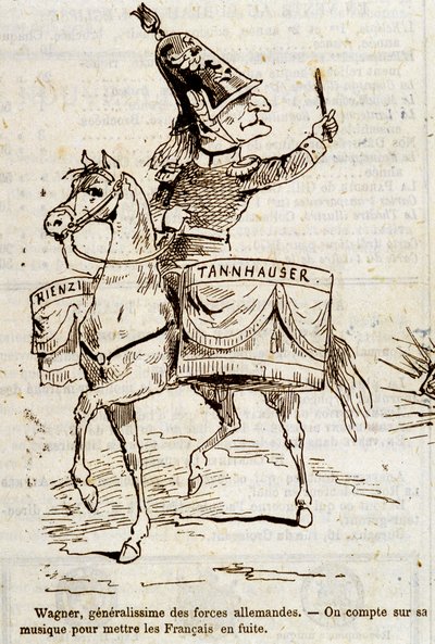 Caricature de Wagner, généralissime des forces allemandes - dans « L