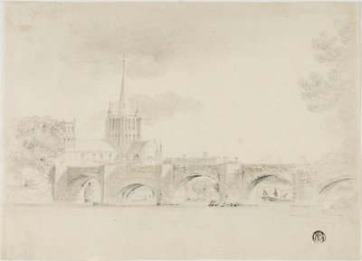 Église cathédrale et pont, Hereford - Unknown artist