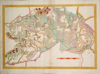 Carte de Leix et Offaly, Irlande, c.1590 - Unknown artist