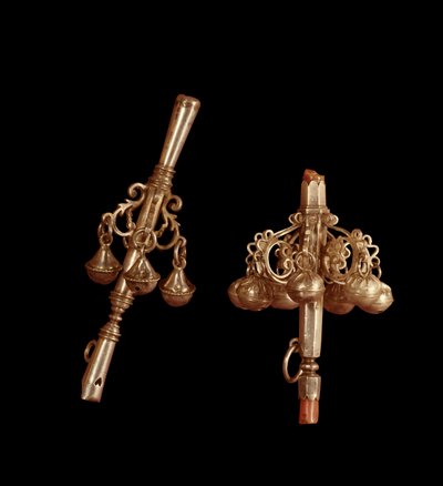 Objet pour enfants : hochets en argent fin XVIIIe siècle - Unknown artist