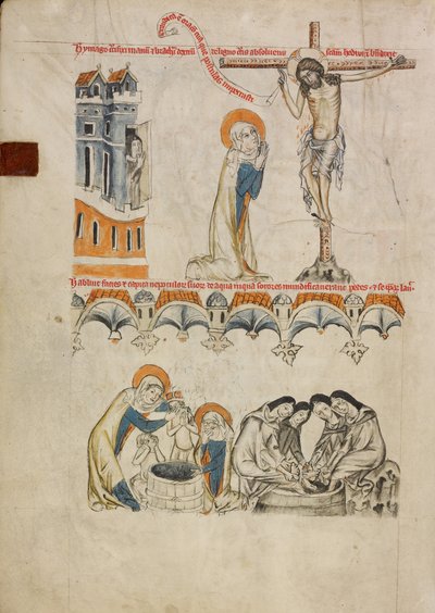 Le Christ bénit sainte Edwige ; sainte Edwige lave le visage de son petit-fils - Unknown artist