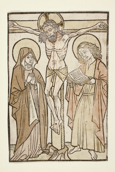 Christ en croix entre Marie et Saint Jean - Unknown artist
