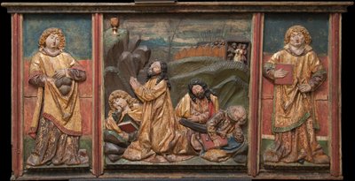 Christ au mont des Oliviers avec trois apôtres; Saints Étienne et Laurent - Unknown artist