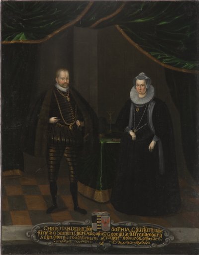 Portrait de Christian I de Saxe et Sophie de Brandebourg - Unknown artist