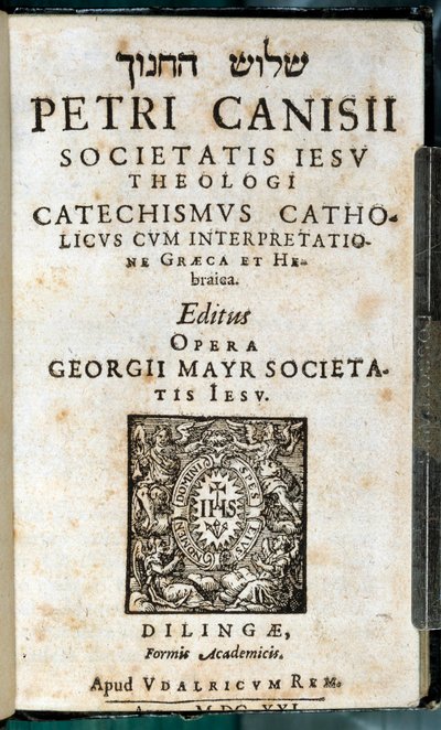 Religion chrétienne : page de titre d