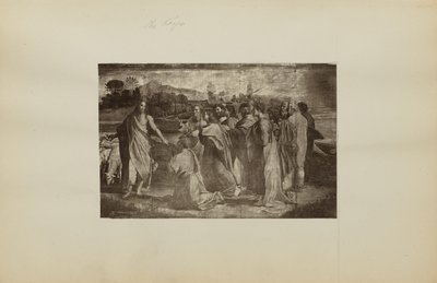 [Le message du Christ à Pierre (Matthieu 16:18-19, Jean 21:15-17)" par Raphael] - Unknown artist
