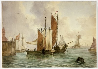 Congrégation de Navires au Port - Unknown artist