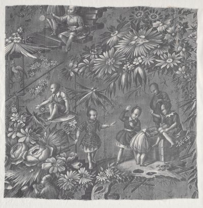 Textile imprimé sur plaque de cuivre - Unknown artist