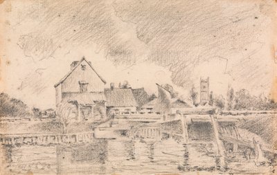 Copie de la peinture de Constable, Dedham Lock and Mill - Unknown artist