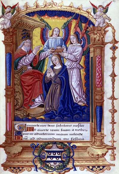 Couronnement de la Vierge, texte latin, livre d