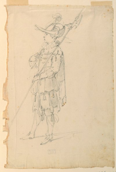 Conception de costume : Un hallebardier pour un ballet - Unknown artist