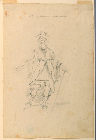 Design de Costume: Un Homme en Tenue Fantastique pour un Ballet - Unknown artist
