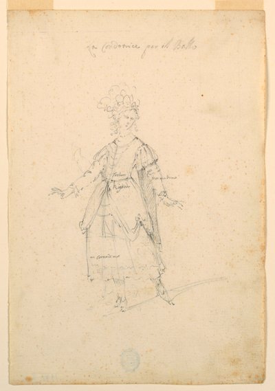 Conception de costume : Une chanteuse pour un ballet - Unknown artist